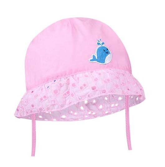 Dětský klobouček VELRYBKA - růžový