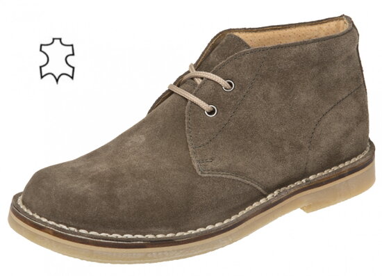 Kotníková obuv khaki - velur   Kotníková obuv khaki - velur